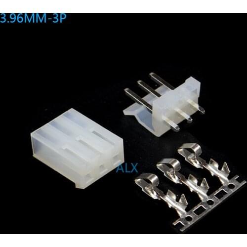 10sets 2139 ch3.96-3P 3 pin connector 3.96MM PITCH Straight pin header + Housing + terminal ch3.96 3P 3pin