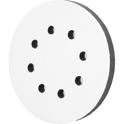 2PCS 5 Inch Sponge Interface Pad 125Mm 8-Hole Waxing Buffing Pad For Sanding Pads Hook Loop Discs Polishing Uneven Surface