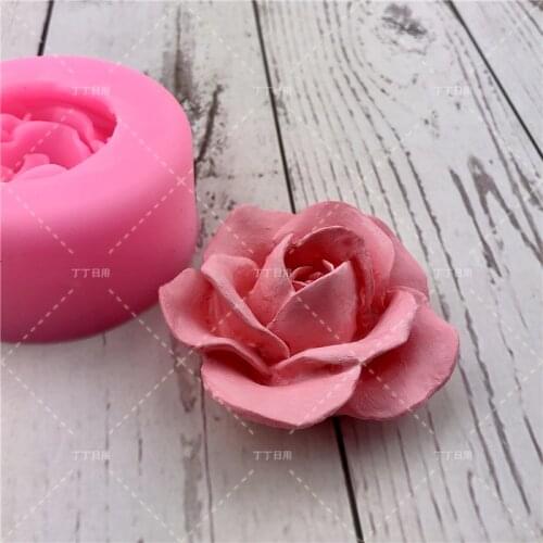 3D Flower Rose Silicone Fondant Cake Mold Soap Jelly Mousse Chocolate Decoration Baking Tool Moulds Reusable material