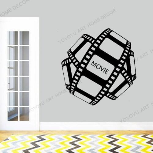 3D Vinyl Wall Decal Movie Tape Cinema Film Hollywood Unique Decor Movie Design Wallpaper Murals For Room Decoration rb171
