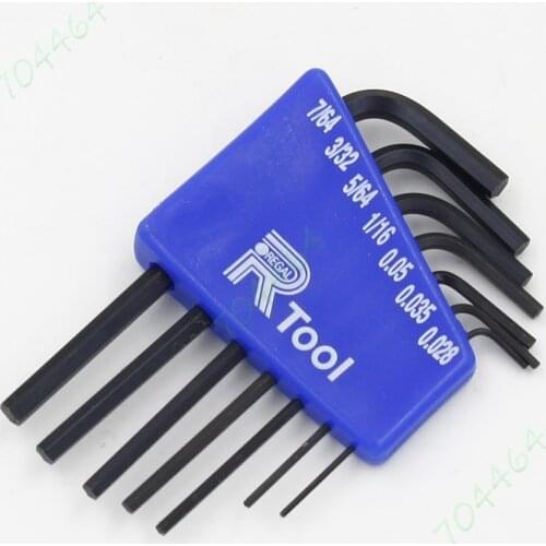 7pcs/set 0.028" -7/64" Mini Hex Screwdriver Hexagon Allen Wrench Tool 7 Sizes