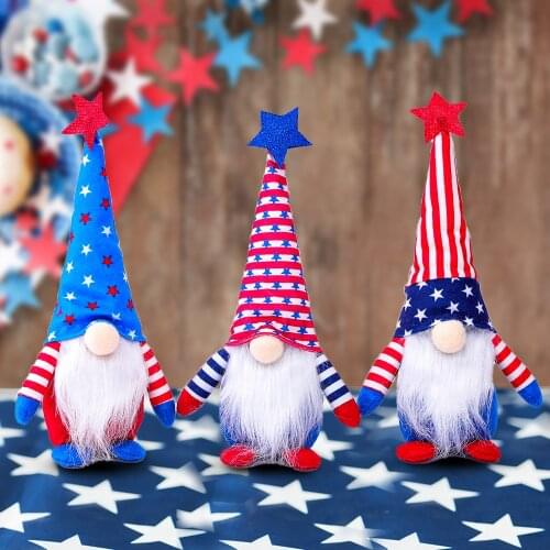 American National Day Independence Day Decor Doll Festival Gift Elf Doll Desk Ornaments Party Home Decoration Party Favors