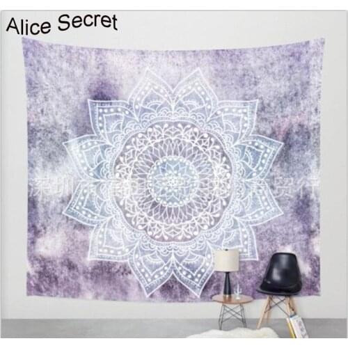 BeddingOutlet Flora Tapestry Colored Printed Decorative Mandala Tapestry Indian 130cmx150cm Boho Wall Carpet Throw Blanket