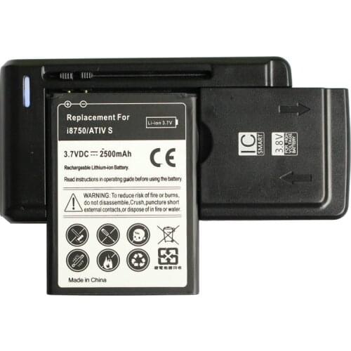 Ciszean 1x 2500mAh EB-L1M1NLU Replacement Battery + Universal Wall Charger For Samsung galaxy ATIV S i8750 i8370 i8790