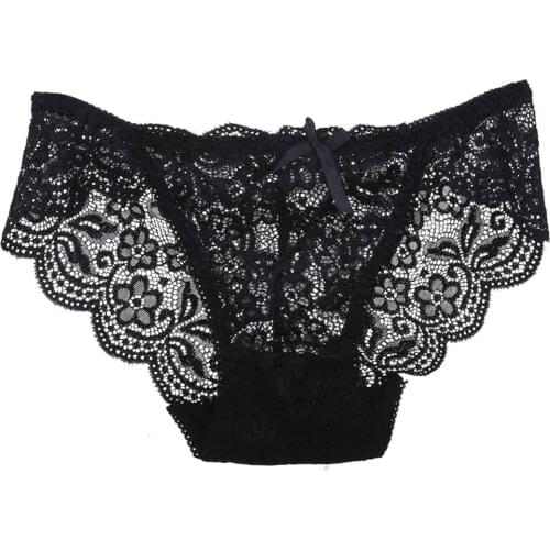 Women Panties Bownot Lace Panties Sexy Low-waist Briefs Thong G-String Lingerie womens Low-waist Briefs Thong Panties 2021