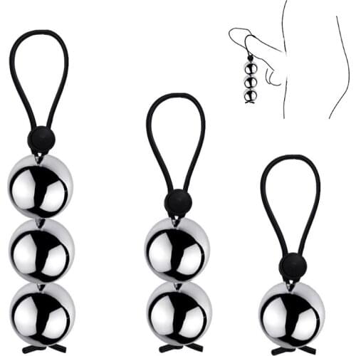 Metal Ball Penis Cock Ring Scrotum Stretcher Pendant Heavy Weight Ejaculation Delay Exercise Erection Mens Cockring Electro Sex