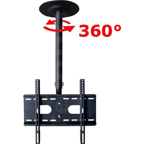 360 Degree 60-2000mm Height Adjustable 37"-50" Ceiling TV Mount Bracket LED LCD Monitor Holder Max. VESA 400X400mm Load 25kgs