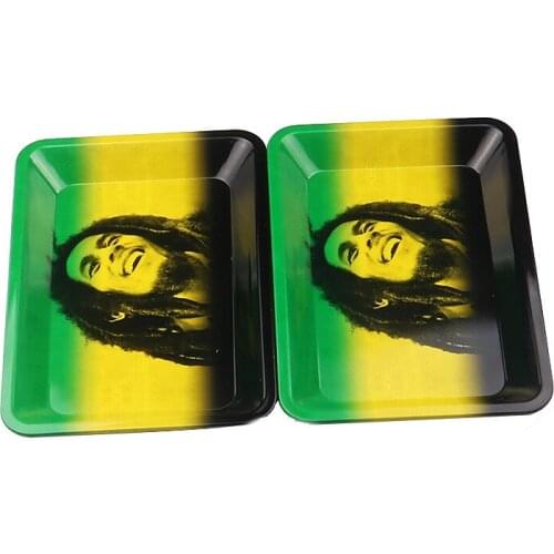 180x125mm small Size cool design Metal Tobacco Tray Weed Herb Spice Rolling Trays DIY Smoking Accessories Storage Tray