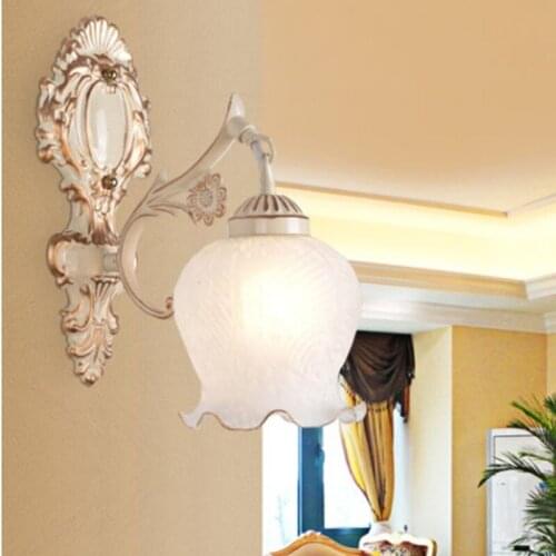 Golden generation minimalist hotel bedside corridor glass wall lamp LED aisle single head European wall lamp WF102207