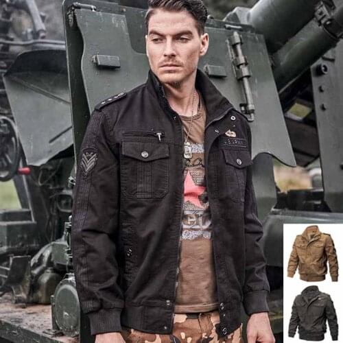 Mans Clothes 100% Cotton Jacket Men Gothic Plus Size 6XL Mens Jacket 2019 Stand Collar Loose Shirt Casual Black Coat Military