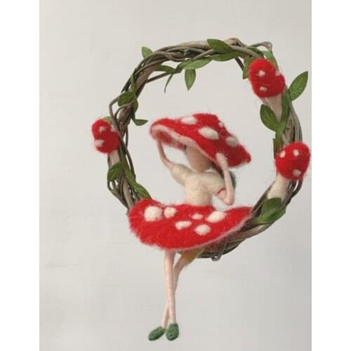 Fairy Needle Felting Kit for Beginners 15 cm Height Elf Felting Starter Kit Wool Felt Kit Creativity Kit Video Instruction