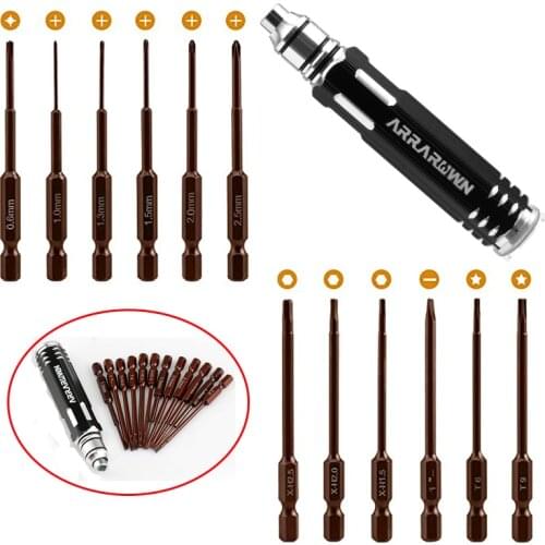 Hex Screwdrivers Set 12 in 1 RC HobbyTools Kit S2 Steel Tool for RC Car Model Drone Airplane Robotics Helicopter Boat FPV