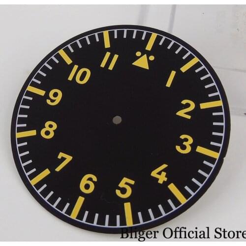 Nologo Sterile 47.5mm Watch Dial with Orange Marks Fit MIYOTA Autoamtic Movement