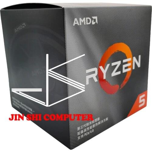 NEW Box AMD Ryzen 5 3600XT R5 3600XT 3.8GHz 6Core 12Thread CPU Processor 7NM 95W L3=32M 100-000000281 Socket AM4 with cooler fan