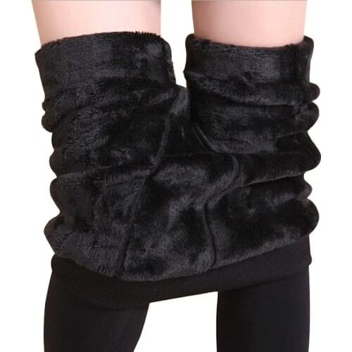 New Fashion Womens Autumn Winter High Elasticity And Good Quality Pants Thick Velvet Pants New Warm Leggings Rooftrellen