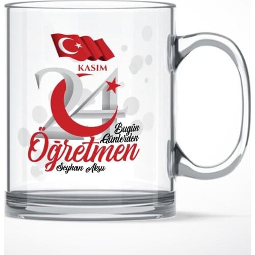 Personalized Day Today Teacher Glass Mug Cup-2