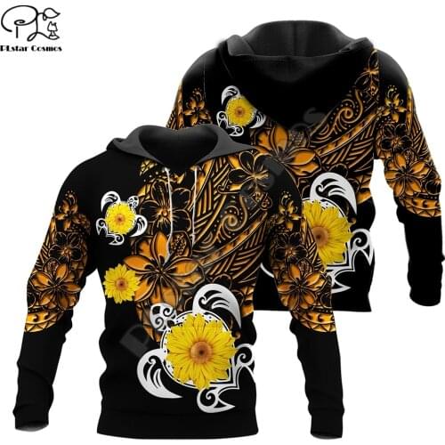 PLstar Cosmos 3DPrint Polynesian Sea Turtle Tattoo and Hibiscus Animal Winter Men/Women Funny Harajuku Streetwear Hoodies-a2