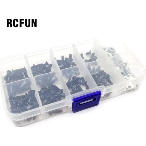 Rc HOT SALE Screws Box Set for 1/10 HSP Tamiya HPI Kyosho D90 SRC10 Remote Control RC Car Parts 180pcs/340pcs