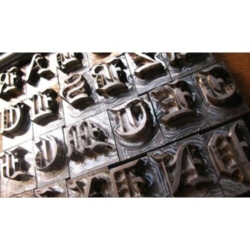 OLD ENGLISH "Blackletter" font 26 capital letters Hand-work carving punches stamp craft with leather carving tools