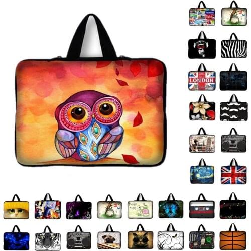 Owl notebook laptop tablet bag for 9.7 inch 10'' 11.6" 13'' 13.3" 14" 14.4" 15'' 15.6" 17" 17.3'' laptop sleeve case #2 #E