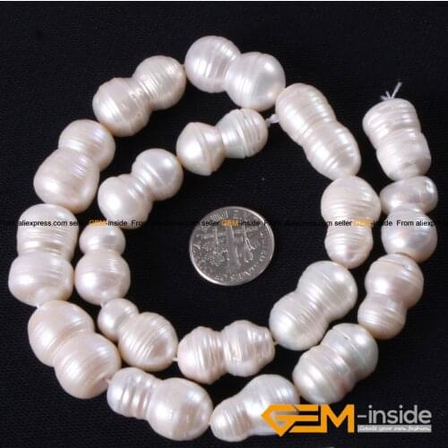 Pearl: Peanut Shape Natural Freshwater Pearl Beads DIY Beads Loose Beads For Jewelry Making Strand 15" Wholesale