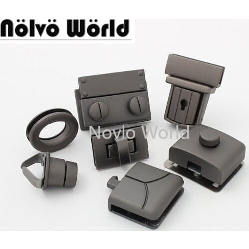 5-20 pieces matte gun color Metal Lock Twist Lock for Men Bags Purses Security Lock in Bulk price