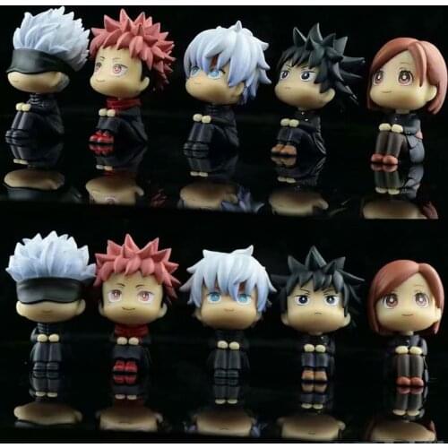 5 styles of curses back to battle Q version palm sitting posture knotweed five Wukong wild rose Figure Model Toy Doll 9cm