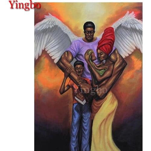 5D Diamond Painting Angels African family Full Square Drill New Arrival Mosaic Embroidery Painting Rhinestone Home Decor
