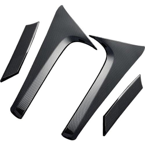 Car Rear Window Side Spoiler Canard Splitter Decorative Frame Trim for Toyota RAV4 Refit 2020 2021 Carbon Fiber