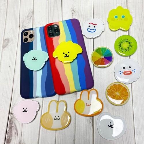 2021 Currency Dropping Glue Fold Finger Grip Ring Mobile Phone Holder For Iphone Samsung Xiaomi Cute Cartoon Stand Bracket