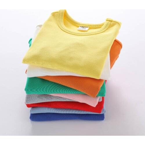 Kids Boys T-shirts Baby Long Sleeve Tops Children Autumn Thicken Warm Solid Cotton Sweatshirt 2-11Years Boy Girl T Shirts