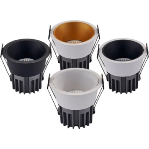 New style dimmable embedded anti-glare COB LED downlight 7W-15W LED ceiling spotlight AC85~265V background light indoor lighting