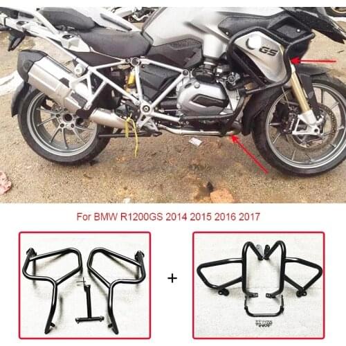 For BMW R1200GS LC 2014-2017 Bumper Crash Bar Engine Guard Protector Full Set Upper&Lower 2014 2015 2016 2017 R1200GS LC