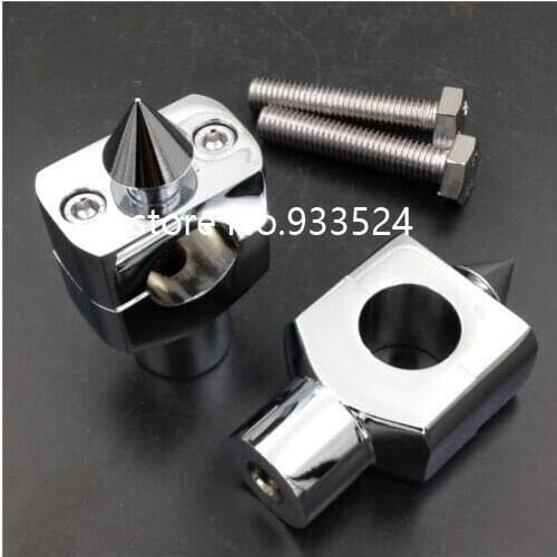 Chrome 1" 25mm HandleBar Risers For Harley Kawasaki Vulcan 900 Suzuki Boulevard C50 Yamaha V-Star 1100 Honda VTX 1300 C Custom