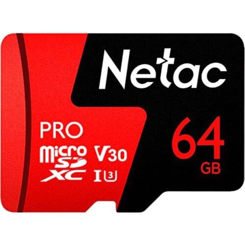 Netac micro sd 64gb P500 Pro Class 10 memory Card microSDXC V30 U3 UHS-I TF Flash Card 64 gb for mobile phone and Sport Camera