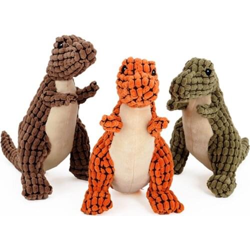 Hot dinosaur 1 pcs High Quality corn kernels Funny Pet Toy Pet Dog Toys Solid Resistance To Bite Playable 3 colors dinosaur
