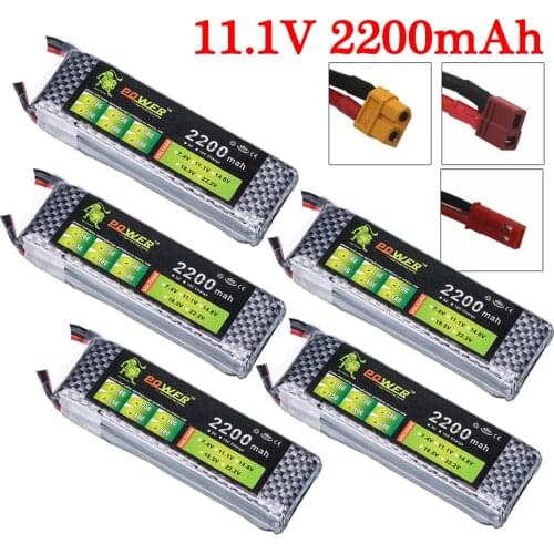 3S LiPo Battery 11.1V 2200mAh for RC Car with Deans Plug XT60 Connector For RC Helicopter Drone Boat Airplane Battery Parts
