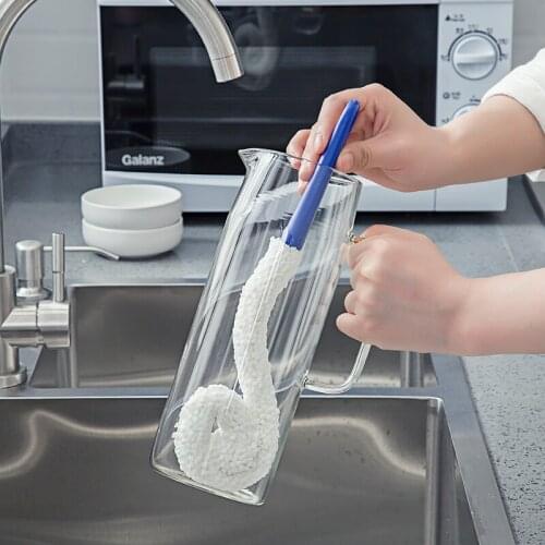 Multifunctional washing and decanter brush, glass brush, wine utensils, bottle cleaning brush, red wine glass brush, flexible