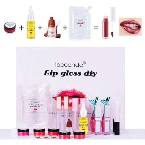 Diy Lip Gloss Kit Moisturizing Lip Gloss Base Long Lasting Lip Glaze Tube DIY Lipgloss Tints Cosmetics Makeup Set
