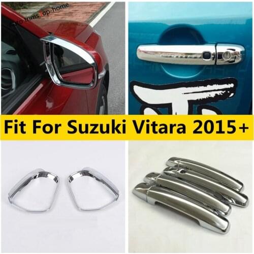 Exterior Fit For Suzuki Vitara Escudo 2015 - 2020 ABS Chrome Rearview Mirror Rain Shade / Door Handle Trim Protective Cover Kit