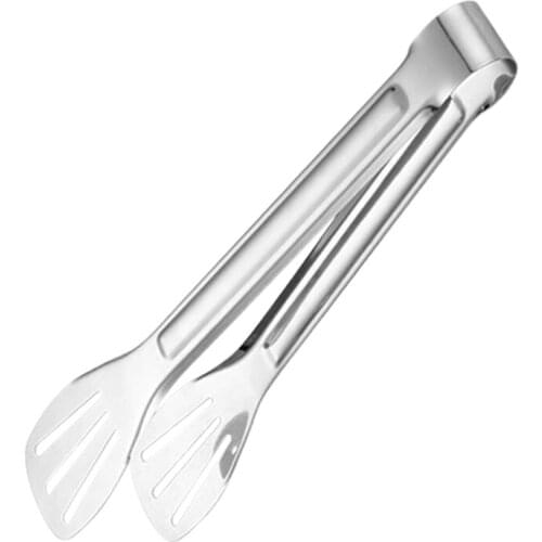 Satinless Steel Food Tongs Utensil Kitchen Food Tools BBQ Salad Steak Clip