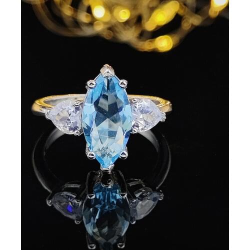 2021 New Luxury Marquise 925 Sterling Silver Engagement Ring for Women Anniversary Gift Jewelry Bulk Sell R6199