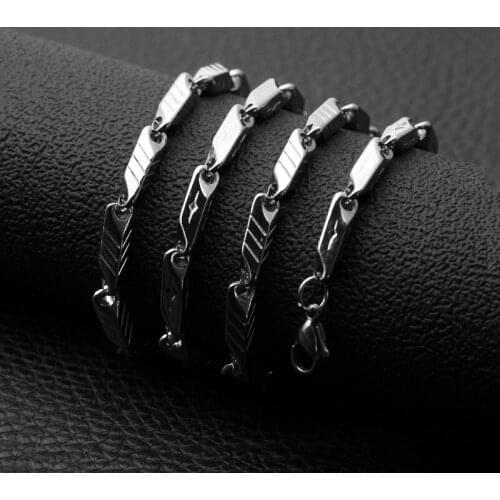 4mm Bamboo Stainless Steel Melon Seed Sculpture Stripe Dragon Pattern Chain Necklace Mens Lady Chain Necklace 55cm 21.5inch