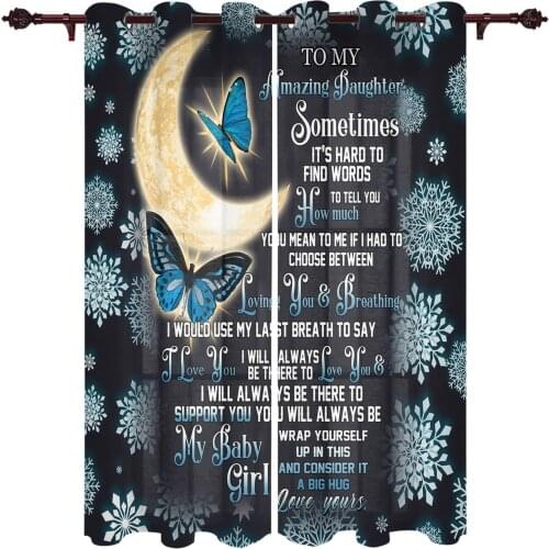 Gift For Daughter Window Curtains kids bedroom decor Curtain Home Decor Kitchen Decor Curtain Panels