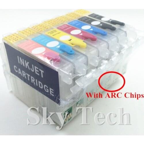 Empty Refillalbe Ink cartridge suit for Epson T0331 - T0336 ,Suit for Epson Stylus Photo 950 960 , [7 pieces] Wirh ARC chips