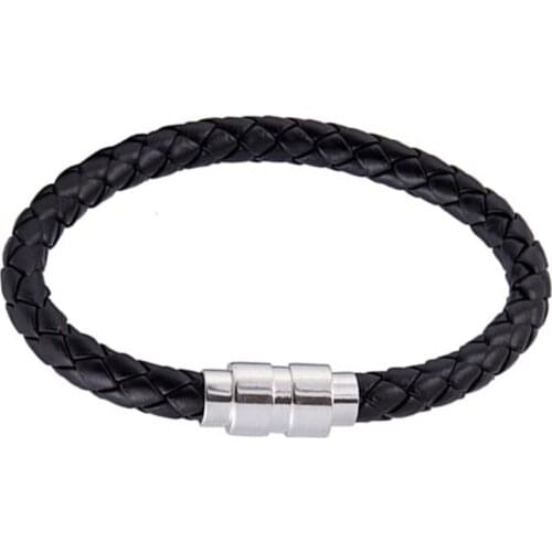 Retro Metal Leather Bracelets For Men Vintage Bangles Homme Male Jewelry Punk Rock Modern Bracelet 2021 Accessory Stainless