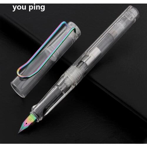 Luxury high quality 401 Transparent white student school office Fountain Pen New