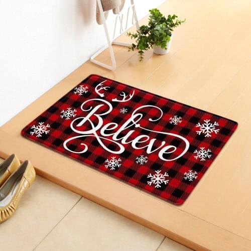 Christmas Santa Claus Elk Doormat Xmas Non-slip Kitchen Bath Floor Mat 2022 Merry Christmas Decor Carpets New Year Home Area Rug