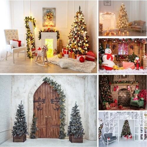 Christmas Indoor Theme Photography Background Fireplace Children Portrait Backdrops For Photo Studio Props 21712 YXSD-10