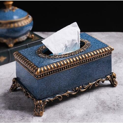 Modern Resin Creative Tissue Box Home Decor Table Storage Box Napkin Holder Organization Toilet Roll Boite Mouchoir Home Storage